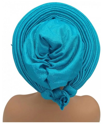 African Women's Turban Cap Nigeria Headtie Wedding Party Female Headtie Wraps Gold $19.44 Skullies & Beanies