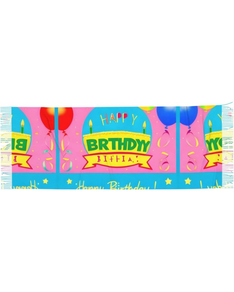 Happy Birthday Balloon Scarf, Long Scarf, &*Winter Warm Scarf, Warm, Soft, Comfortable Scarf, Suitable For Both Men And Women...