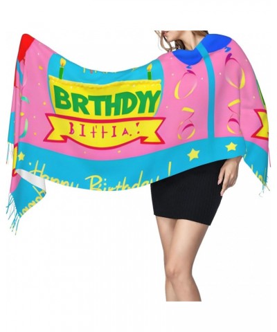 Happy Birthday Balloon Scarf, Long Scarf, &*Winter Warm Scarf, Warm, Soft, Comfortable Scarf, Suitable For Both Men And Women...