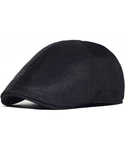 Newsboy Caps Casual Breathable Outdoor Retro Beret Hat Golf Hat Fashion Flat Caps Hat Black $103.55 Newsboy Caps