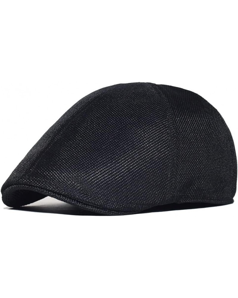 Newsboy Caps Casual Breathable Outdoor Retro Beret Hat Golf Hat Fashion Flat Caps Hat Black $103.55 Newsboy Caps