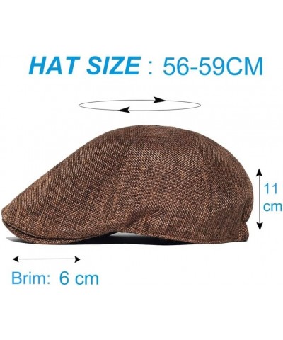 Newsboy Caps Casual Breathable Outdoor Retro Beret Hat Golf Hat Fashion Flat Caps Hat Black $103.55 Newsboy Caps