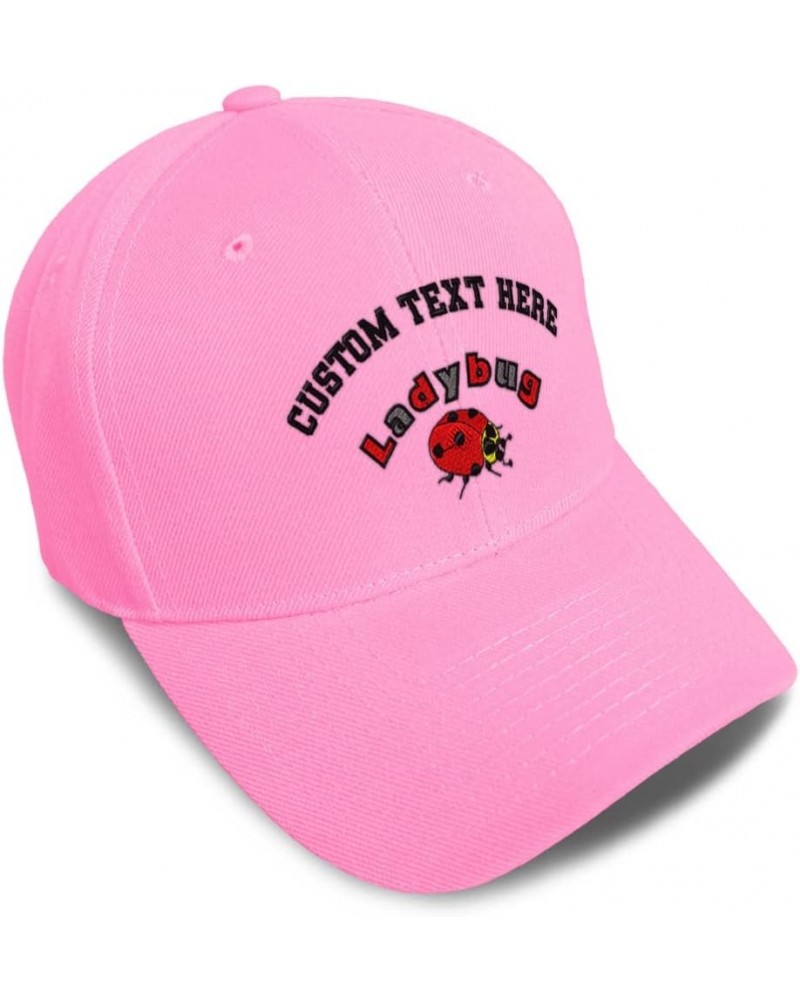 Baseball Cap Lady Bug Insects Insects Acrylic Nature Dad Hats for Men and Women Soft Pink Personalized Text Here $10.80 Baseb...