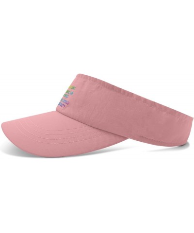 WHY BE Racist, Sexist, Homophobic, OR Transphobic Caps Visor for Men Visor with Designs Running Hat Pink $12.64 Visors