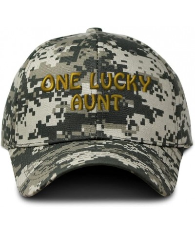 Custom Camo Baseball Cap 1 Lucky Aunt Blessed Family E Aunt Cotton Pixel Camo Design Only $15.29 Baseball Caps