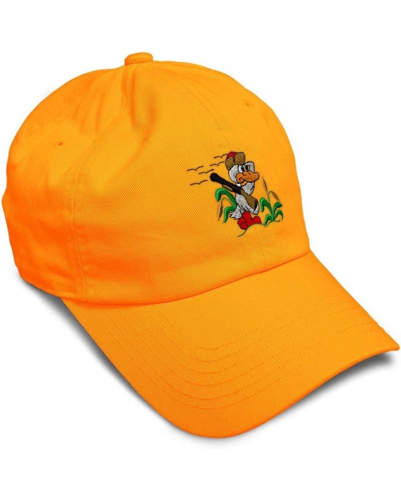 Soft Baseball Cap Duck Hunter Embroidery Hunting Duck Hunter Twill Cotton Dad Hats for Men & Women Orange Design Only $16.23 ...