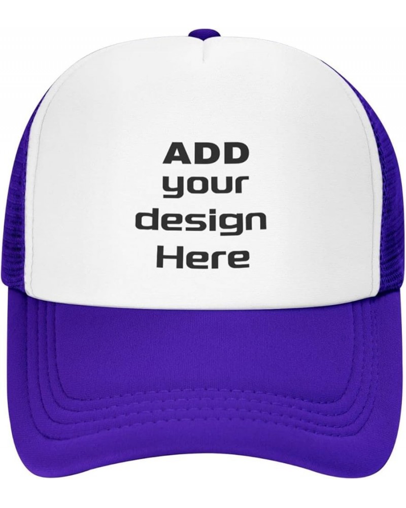 Custom Cap Your Custom Here,Custom Photo Hats,Custom Hat Design Your Own Classic Mens Womens Personalized Baseball Cap Purple...