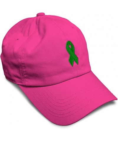 Soft Baseball Cap Cancer Support Symbol B Cotton Dad Hats for Men & Women Hot Pink $12.76 Baseball Caps