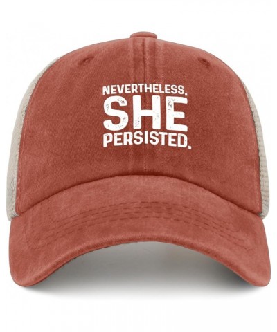 Nevertheless she Persisted Trucker hat Outdoor hat AllBlack Hats for Women Gifts for Boyfriends Golf Hat Saffron02 $11.59 Sun...