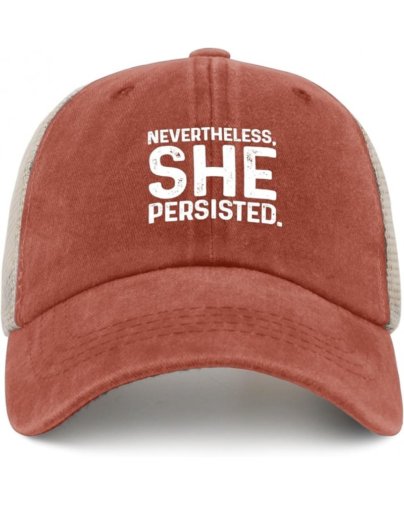 Nevertheless she Persisted Trucker hat Outdoor hat AllBlack Hats for Women Gifts for Boyfriends Golf Hat Saffron02 $11.59 Sun...