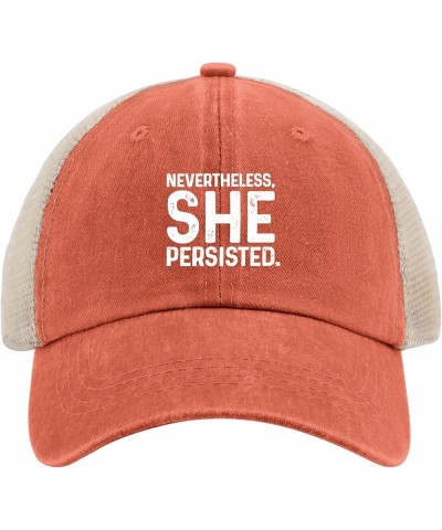 Nevertheless she Persisted Trucker hat Outdoor hat AllBlack Hats for Women Gifts for Boyfriends Golf Hat Saffron02 $11.59 Sun...