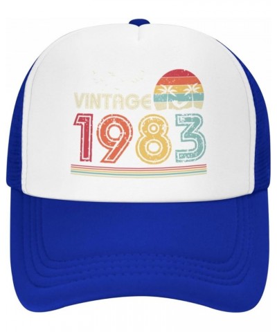 Vintage 1983 40th Birthday Gift Retro Gifts Trucker Hat Women Mesh Baseball Cap Cowboy Hat Men Dad Hat Black Blue $9.79 Baseb...