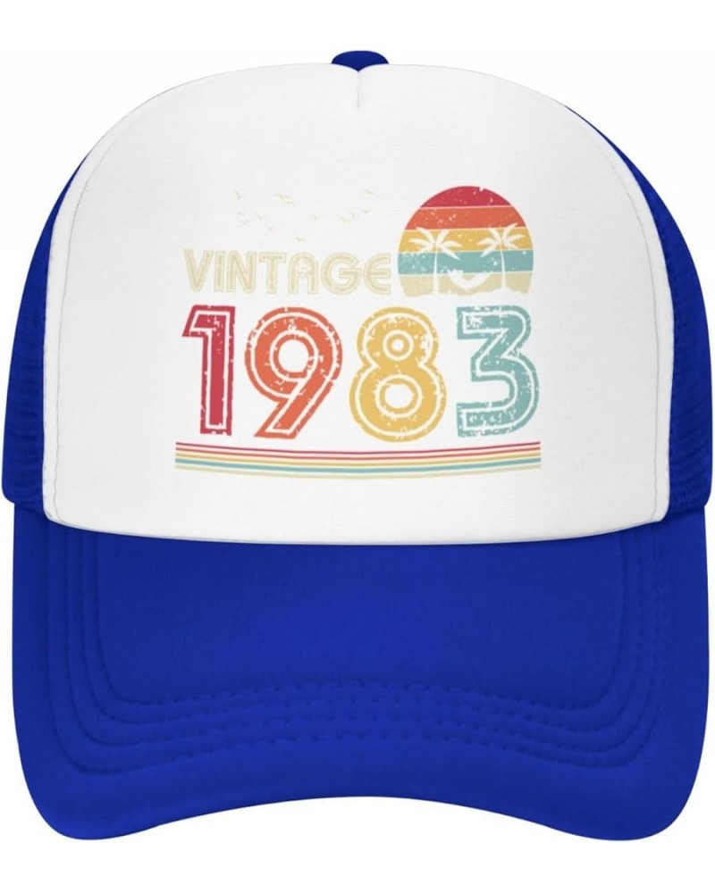 Vintage 1983 40th Birthday Gift Retro Gifts Trucker Hat Women Mesh Baseball Cap Cowboy Hat Men Dad Hat Black Blue $9.79 Baseb...