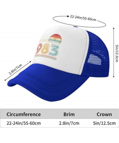 Vintage 1983 40th Birthday Gift Retro Gifts Trucker Hat Women Mesh Baseball Cap Cowboy Hat Men Dad Hat Black Blue $9.79 Baseb...