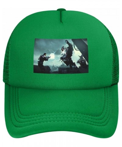 Game Mass Baseball Cap Effect 3D Printing Hip Hop for Men Women Adjustable Baseball Cap Black Green $14.78 Baseball Caps