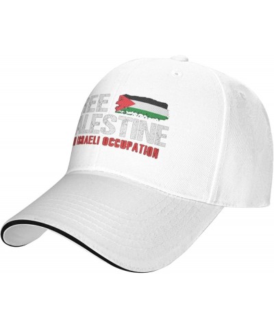 Stand with Palestine Cotton Dad Hat for Men and Women Soft Baseball Cap White $7.49 Baseball Caps