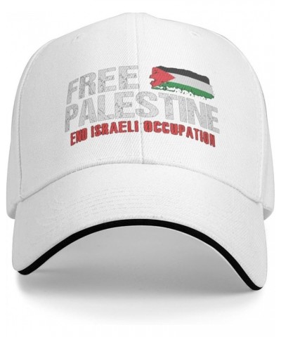 Stand with Palestine Cotton Dad Hat for Men and Women Soft Baseball Cap White $7.49 Baseball Caps