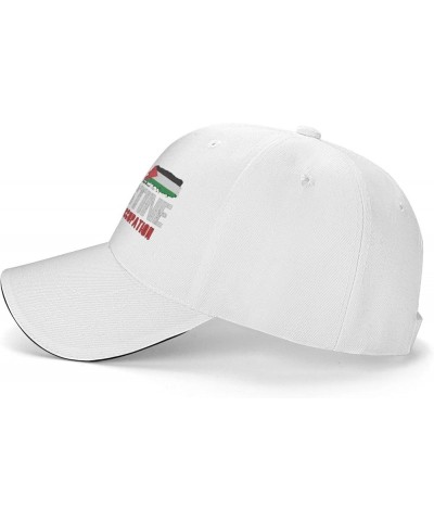 Stand with Palestine Cotton Dad Hat for Men and Women Soft Baseball Cap White $7.49 Baseball Caps