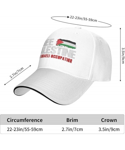 Stand with Palestine Cotton Dad Hat for Men and Women Soft Baseball Cap White $7.49 Baseball Caps