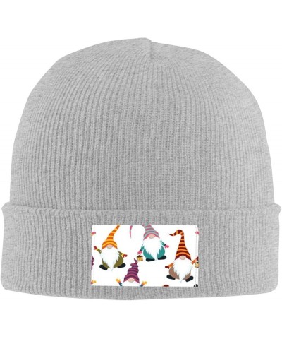 Beanie Hats for Men Women Xmas Funny Gnomes Camping Skullies Beanies Gray $11.76 Skullies & Beanies