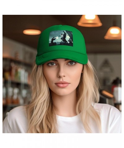 Game Mass Baseball Cap Effect 3D Printing Hip Hop for Men Women Adjustable Baseball Cap Black Green $14.78 Baseball Caps