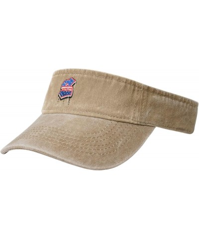 Letter S Sun Visor Hats for Women Men Sun Hat Cotton Golf Hat Vintage Baseball Cap Natural $14.29 Visors