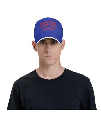 Unvaxxed and Overtaxed I Will Not Hat for Men Women Baseball Cap Trucker Hat Dad Hat Blue $17.03 Baseball Caps