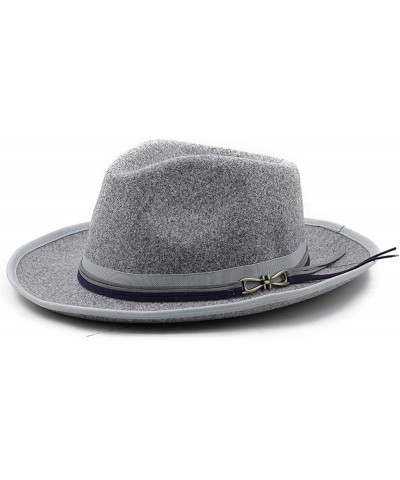 Winter Women Hats Men Felt Hat Bow Luxury Fashion Casual Wedding Wool Hat Men Women Fedora 11 $19.98 Fedoras