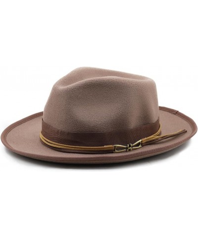 Winter Women Hats Men Felt Hat Bow Luxury Fashion Casual Wedding Wool Hat Men Women Fedora 11 $19.98 Fedoras