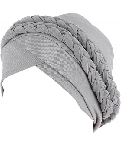 Horns and Heels Caps Hat Ethnic Turban Head Headwear Cap Bohemian Pre-Tied Braid Wrap Baseball Caps Grey $7.44 Baseball Caps