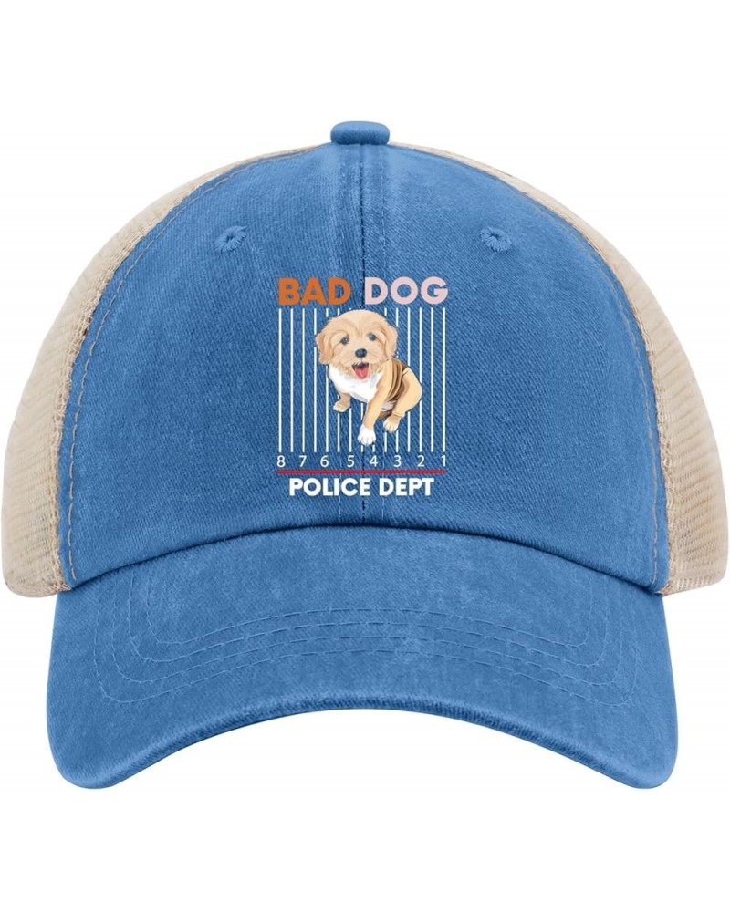 Bad Dog Police dept Beach hat Hunting hat Mets hat Gifts for Daughter Golf Cap Lake Blue $9.87 Cowboy Hats