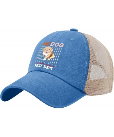 Bad Dog Police dept Beach hat Hunting hat Mets hat Gifts for Daughter Golf Cap Lake Blue $9.87 Cowboy Hats