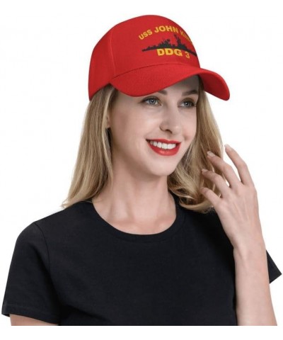 USS John King DDG 3 Flag Denim Hats Baseball Caps Fisherman's hat Knitted hat Red $13.79 Baseball Caps