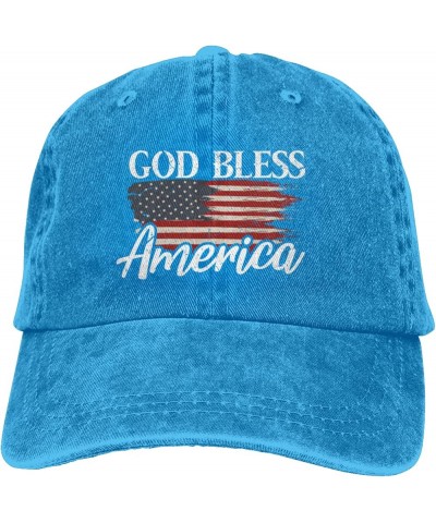 God Bless America Patriotic USA Baseball Caps Men Women Ball Hat Adjustable Trucker Hat Blue $10.17 Baseball Caps