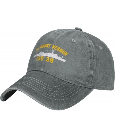 USS Mount Vernon LSD 39 Unisex Classic Baseball Cap Cowboy Hat Vintage Cap Gray $12.40 Baseball Caps