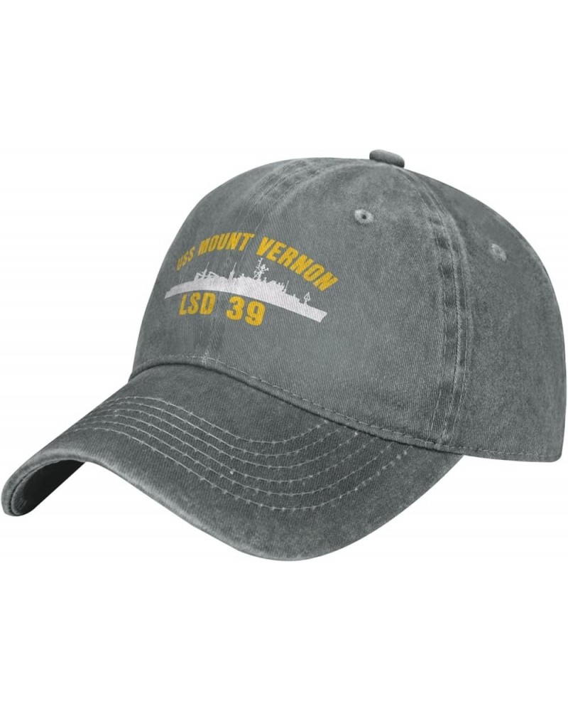 USS Mount Vernon LSD 39 Unisex Classic Baseball Cap Cowboy Hat Vintage Cap Gray $12.40 Baseball Caps