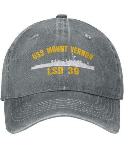 USS Mount Vernon LSD 39 Unisex Classic Baseball Cap Cowboy Hat Vintage Cap Gray $12.40 Baseball Caps