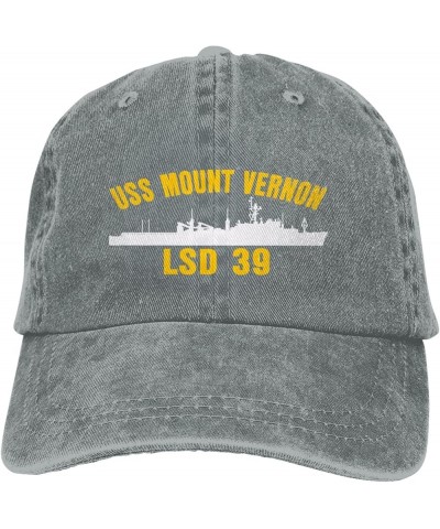 USS Mount Vernon LSD 39 Unisex Classic Baseball Cap Cowboy Hat Vintage Cap Gray $12.40 Baseball Caps