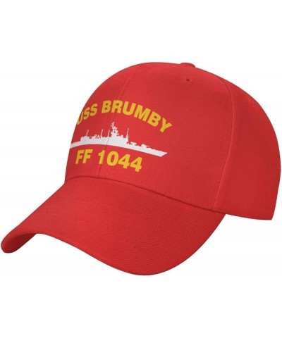 USS Brumby FF 1044 DE 1044 Flag Baseball Caps-Denim Hats Cowboy Knit hat Fisherman's hat Red $13.98 Baseball Caps