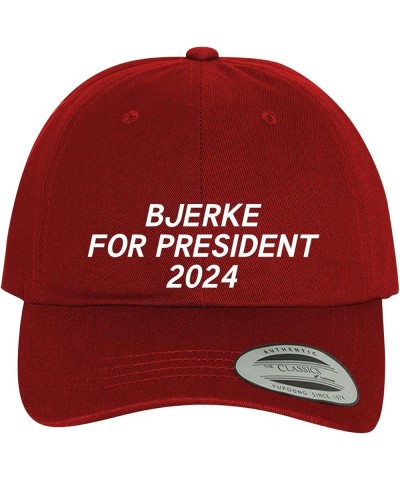 Bjerke for President 2024 - Comfortable Dad Hat Baseball Cap Red $14.67 Baseball Caps