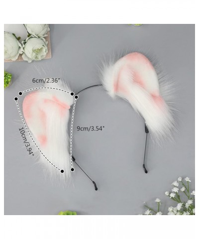 Adult Teens Cute Spring Summer Cat Ears Shape Headband Plush Hair Hoop Makeup Live Broadcast Cosplay Party Headpieces Yellow ...