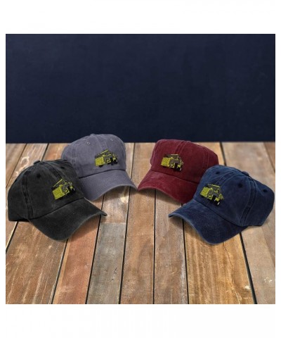 Custom Vintage Washed Hat Yellow Big Dump Truck Embroidery Dad for Men & Women Black Personalized Text Here $12.40 Baseball Caps