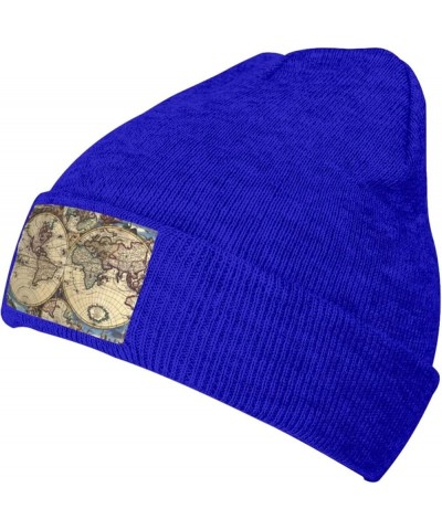 Ancient Map World Globe Print Slouchy Beanie for Men Women Hip-Hop Soft Lightweight Running Beanie Adult Hats Blue $11.63 Sku...