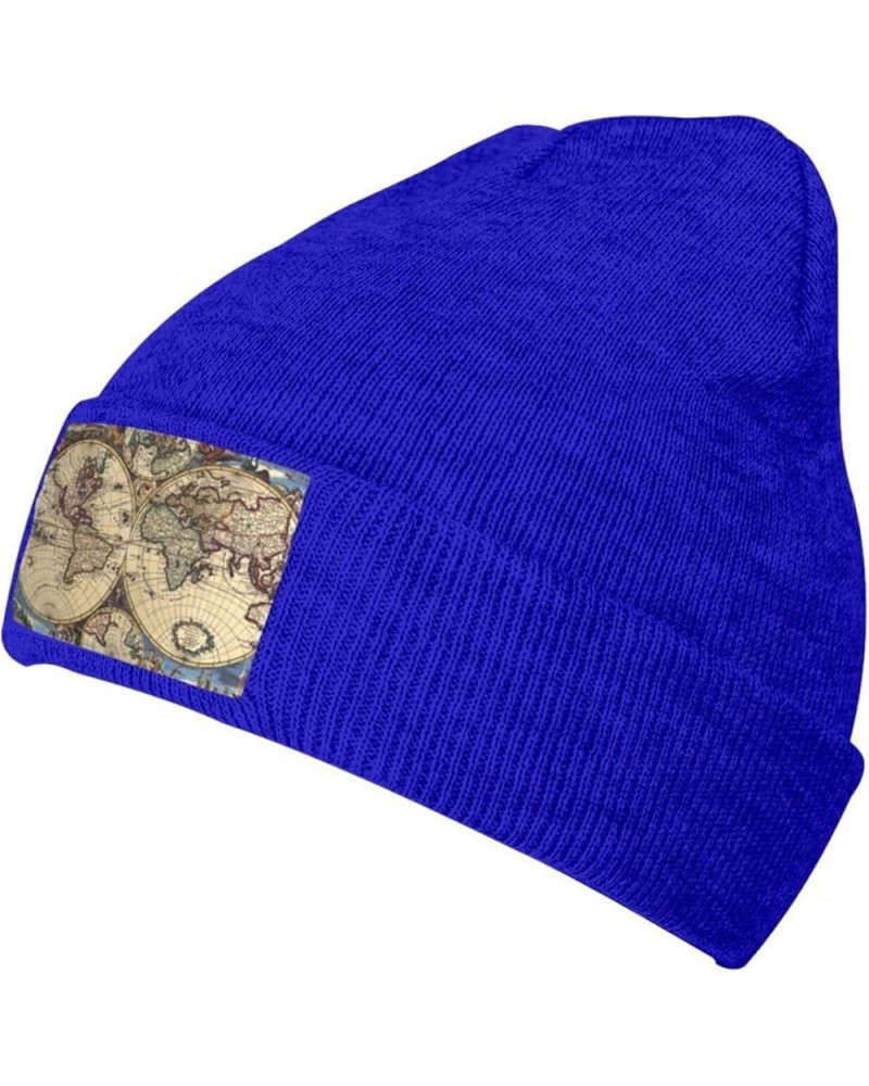 Ancient Map World Globe Print Slouchy Beanie for Men Women Hip-Hop Soft Lightweight Running Beanie Adult Hats Blue $11.63 Sku...