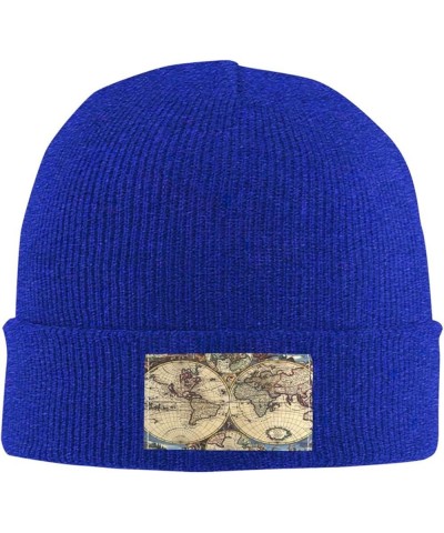 Ancient Map World Globe Print Slouchy Beanie for Men Women Hip-Hop Soft Lightweight Running Beanie Adult Hats Blue $11.63 Sku...