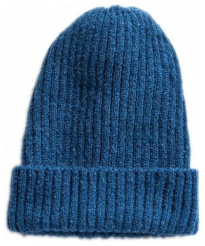 Slouch Beanie Winter Hat Casual Wool Beanies for Women Fashion Cashmere Knitted Solid Color Hip-hop Skull Cap Blue $9.66 Skul...