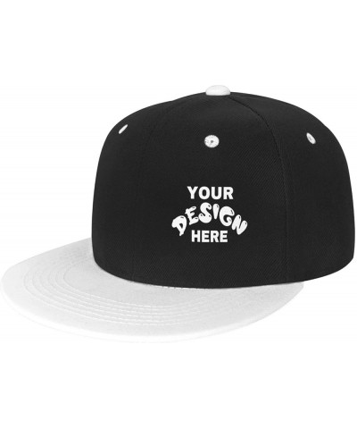 Custom Cap Add Your Design,Custom Text Caps,Add Your Own Text and Design,Classic Mens Womens Personalized Baseball Cap White ...