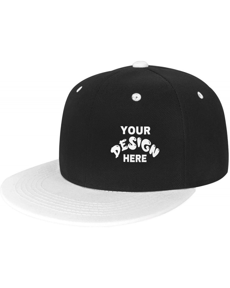 Custom Cap Add Your Design,Custom Text Caps,Add Your Own Text and Design,Classic Mens Womens Personalized Baseball Cap White ...