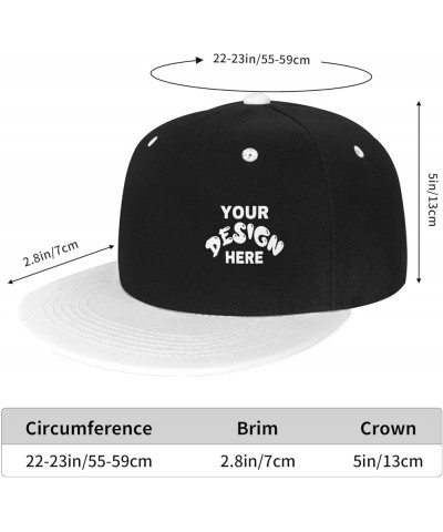 Custom Cap Add Your Design,Custom Text Caps,Add Your Own Text and Design,Classic Mens Womens Personalized Baseball Cap White ...