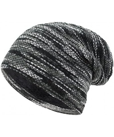 Knitted Hat Women Skullies Beanies Winter Hats for Men Bonnet Striped Caps Warm Baggy Soft Female Wool Male Beanie Hat (Color...